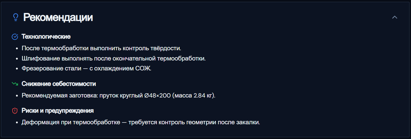 Рекомендации